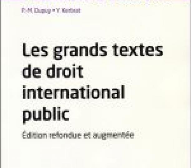 Les grands textes de droit  international public